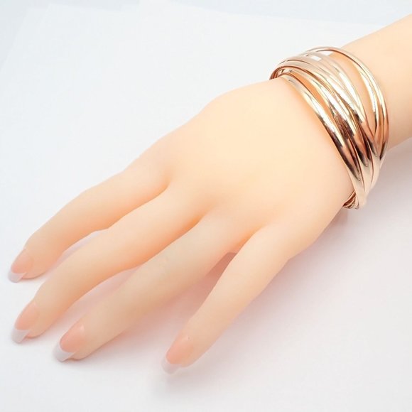 Authentic! Tiffany & Co 18k Rose Gold 9 Row Melody Calife Picasso Large Bracelet - Picture 11 of 11